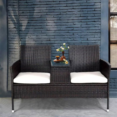 Outdoor Garden Cafe Camping Patio Courtyard Chair Party PE Rattan Wicker Loveseat Set