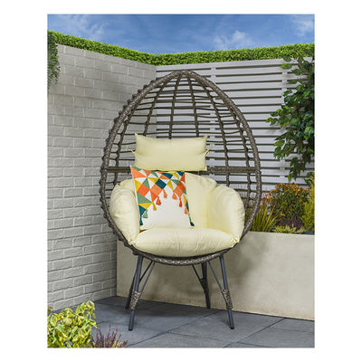 Outdoor PE Rattan Egg Chair with Cushion Enjoy Your Outdoor Space in Comfort