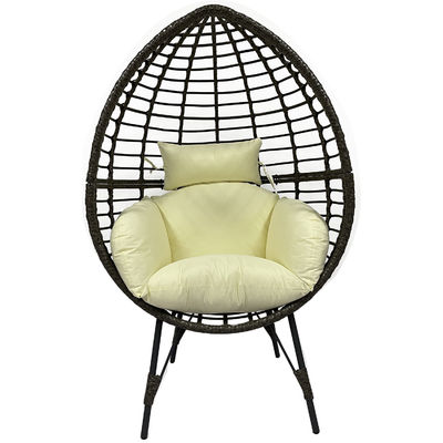 Outdoor PE Rattan Egg Chair with Cushion Enjoy Your Outdoor Space in Comfort