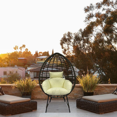 Outdoor PE Rattan Egg Chair with Cushion Enjoy Your Outdoor Space in Comfort