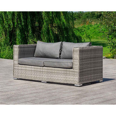 Outdoor Sectional Sofa Patio Conversation Set with Modern Design Wicker Rattan Style