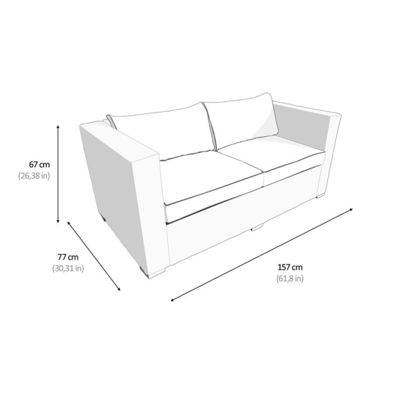 Outdoor Sectional Sofa Patio Conversation Set with Modern Design Wicker Rattan Style