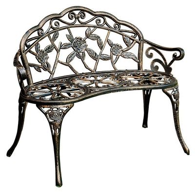 Metal Type Aluminum Love Seat Bench for Outdoor Patio Garden Balcony in Modern Design
