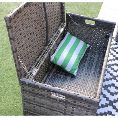 General Outdoor Furniture AJUNION All Weather Garden Sectional Sofa with Rising Table