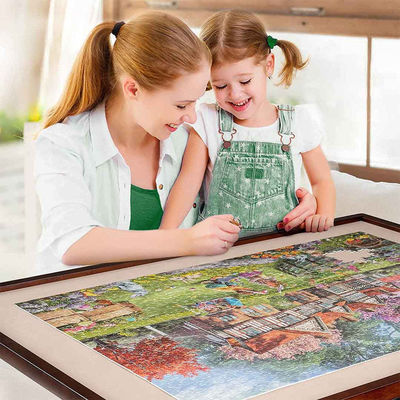 Unisex AJUNION 1500-Piece Jigsaw Puzzle Board with Folding Leg and 4 Wheels Ages 8-13