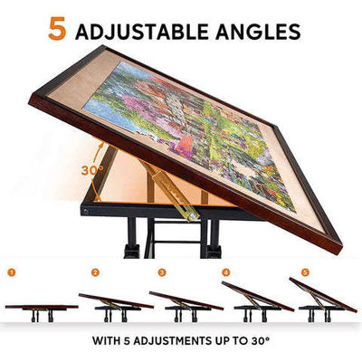 Unisex AJUNION 1500-Piece Jigsaw Puzzle Board with Folding Leg and 4 Wheels Ages 8-13