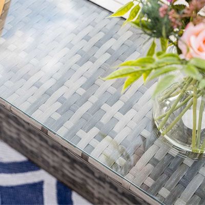 Add Elegance to Your Garden with AJUNION Wicker Woven Sofa Set and Fire Pit Table