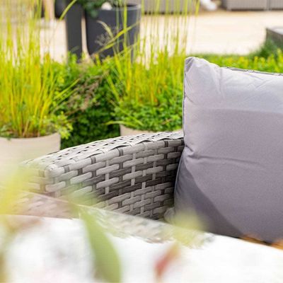 Add Elegance to Your Garden with AJUNION Wicker Woven Sofa Set and Fire Pit Table