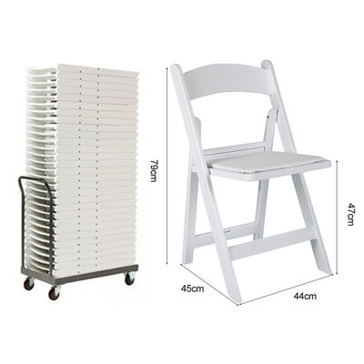 Garden Chair for Wedding Banquet Party Hotel White Resin Plastic Wimbledon Folding