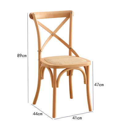 Garden Chair Hotel Outdoor Wood Dining Crossback Chair for Wedding Party Banquet Events
