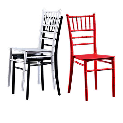 Hotel Outdoor Stackable Resin Napoleon Tiffany Chiavari Dining Chair with Custom Logo