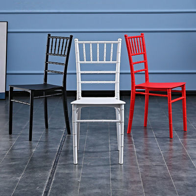 Hotel Outdoor Stackable Resin Napoleon Tiffany Chiavari Dining Chair with Custom Logo