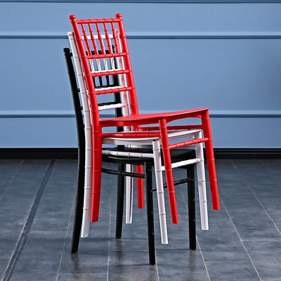 Hotel Outdoor Stackable Resin Napoleon Tiffany Chiavari Dining Chair with Custom Logo