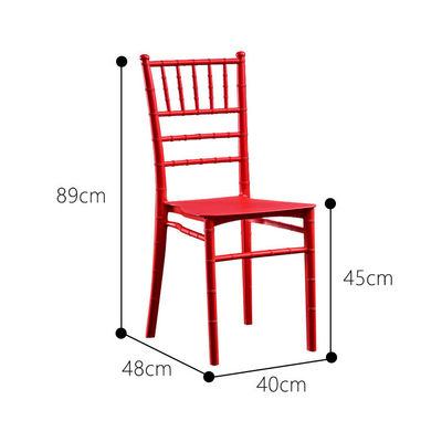 Hotel Outdoor Stackable Resin Napoleon Tiffany Chiavari Dining Chair with Custom Logo