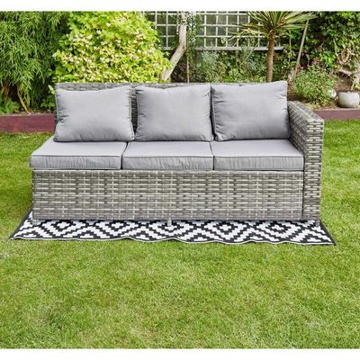 9 Seater Rattan Woven Garden Furniture Set with Modern Design and Adjustable Table