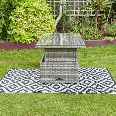 9 Seater Rattan Woven Garden Furniture Set with Modern Design and Adjustable Table