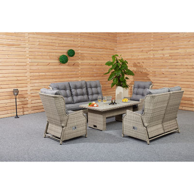 Modern and Luxurious Reclining Sofa Set for Your Garden by AJUNION Adjustable Table Height