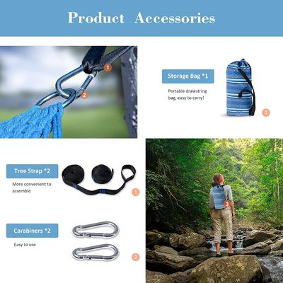 Villa Outdoor Indoor Garden Camping Portable Foldable Ultralight Cotton Swing Hanging Hammock Bed