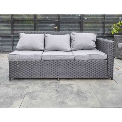Garden Set AJUNION 8 Seater Outdoor Furniture Rattan Corner Lounge Sofa Set for Backyard