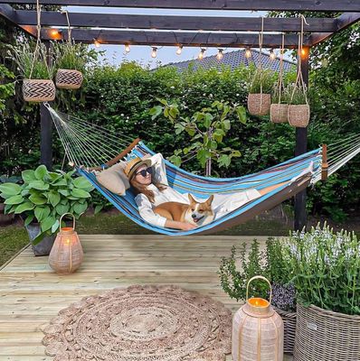 Hospital Outdoor Indoor Garden Camping Portable Folding Ultralight Fabric 1 2 Person Hanging Swing Hammock Bed