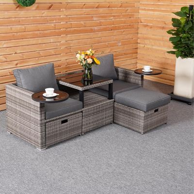 Garden Backyard Lounge Sofa Set with PE Wicker Rattan in Various Sectional Design