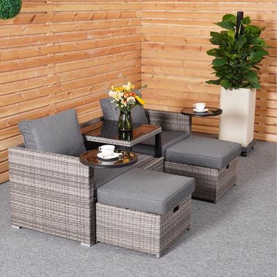 Garden Backyard Lounge Sofa Set with PE Wicker Rattan in Various Sectional Design