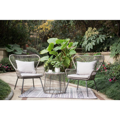 Modern Design AJUNION 2 Seating Wicker Rattan Chair for Bistro Set Poolside Furniture