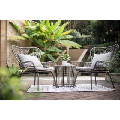 Modern Design AJUNION 2 Seating Wicker Rattan Chair for Bistro Set Poolside Furniture