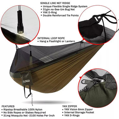 Lightweight Living Room Camping Hammock with Mosquito Net and Portable Folding Design