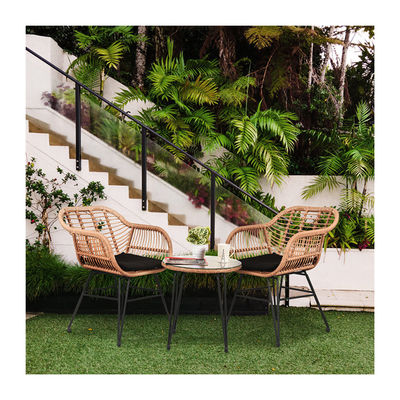 AJUNION 2 Seating Outdoor Patio Furniture Bistro Set D23.62''xW21.26''xH31.5'' Chair Size