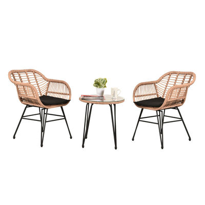 AJUNION 2 Seating Outdoor Patio Furniture Bistro Set D23.62''xW21.26''xH31.5'' Chair Size