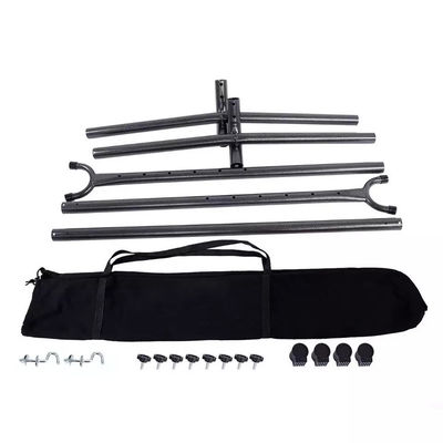 Home Outdoor Garden Camping Portable Lightweight Folding Double Cotton Hammocks with Metal Stand