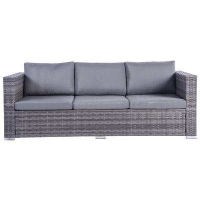 Outdoor Garden Furniture Wicker Rattan Sofa Set with Coffee Table in PE Rattan