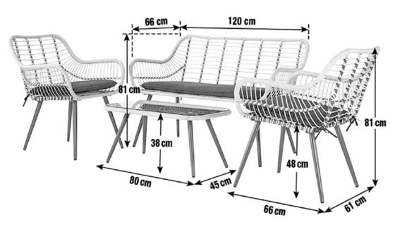 Transform Your Garden with AJUNION 4 Piece All Weather Wicker Outdoor Furniture Set