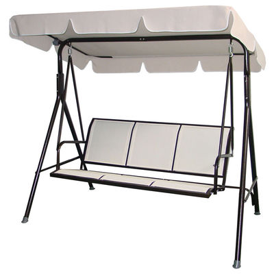 Outdoor Furniture Adult Metal Teslin Fabric 3 Seater Hammock Swing Chair with Canopy