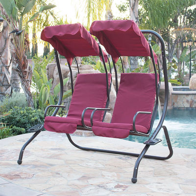 Metal Double 2 Seater Loveseat Hanging Swing Chair with Canopy Enjoy the Outdoors in Comfort