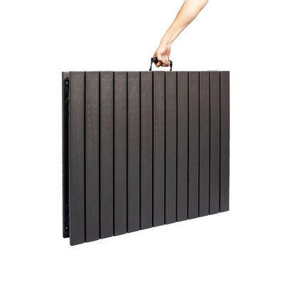 Metal Outdoor Foldable Portable Wood Grain HDPE Plastic Folding Beer Picnic Dining Table