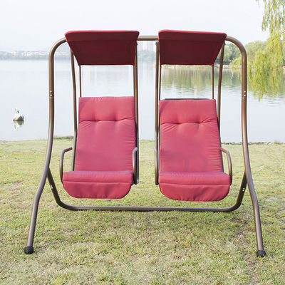Metal Double 2 Seater Loveseat Hanging Swing Chair with Canopy Enjoy the Outdoors in Comfort