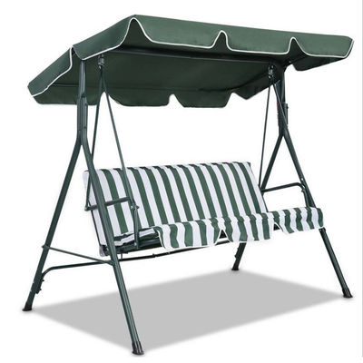 Outdoor Garden Patio School 3 Seater Hanging Hammock Swing Chair with Canopy in Metal