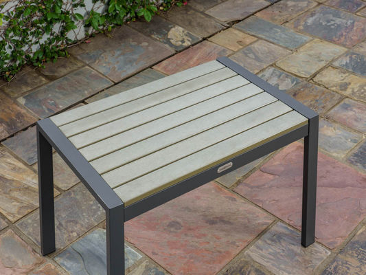 Courtyard Garden Loveseat Sofa Set AJUNION Modern Aluminum Outdoor Sectional Lounge