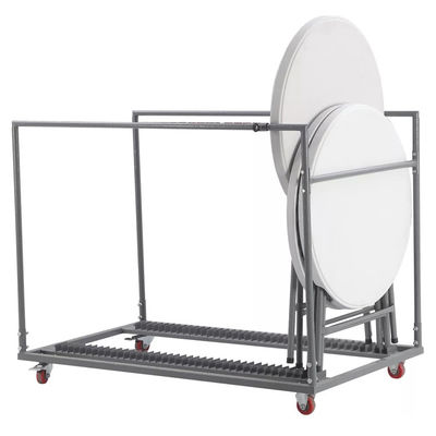 Mail Packing Portable Round Plastic Metal Folding Dining Table for Modern Design Style