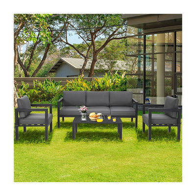 AJUNION 4 Piece Patio Furniture Seating Set Aluminum Outdoor for Modern Design Style