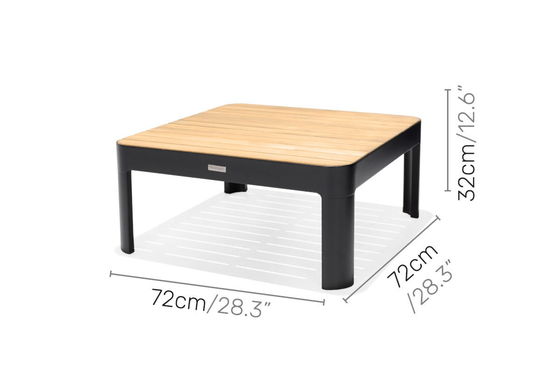 Aluminum Modular Garden Furniture L172xW72xH43cm AJUNION Outdoor Chaise Sectional Set