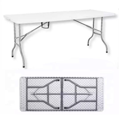 Outdoor Plastic Metal Folding Coffee Picnic Dining Table for Garden Party Event Banquet
