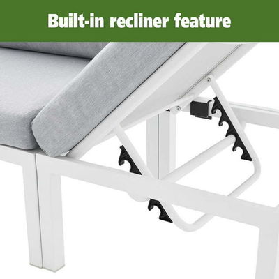 Outdoor Furniture L Shape Sectional Sofa Plastic Teak Wood Corner Lounge Set for Deck