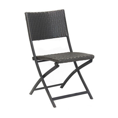 Outdoor Banquet Events Folding PE Rattan Wicker Dining Coffee Chair with Custom Logo