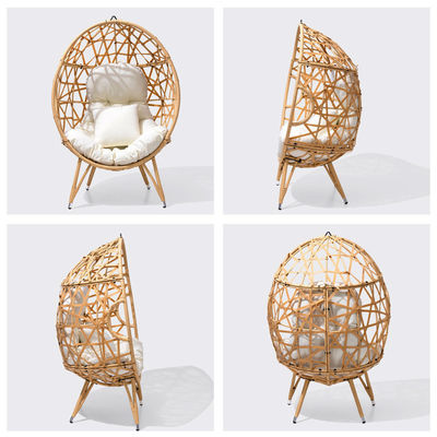 General Outdoor Furniture Folded Yes Round Pe Rattan Wicker Egg Sofa Chair with Cushion