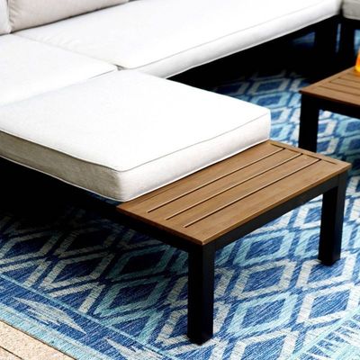 Aluminum Modular Patio Set AJUNION U Shape Large Size Outdoor Furniture Sectional Sofa