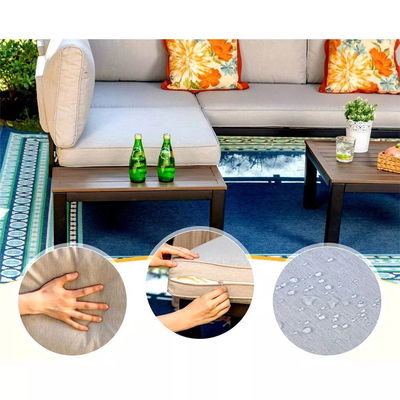 Aluminum Modular Patio Set AJUNION U Shape Large Size Outdoor Furniture Sectional Sofa