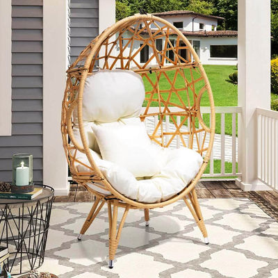 General Outdoor Furniture Folded Yes Round Pe Rattan Wicker Egg Sofa Chair with Cushion